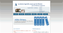 Desktop Screenshot of logiciel-alibi.com